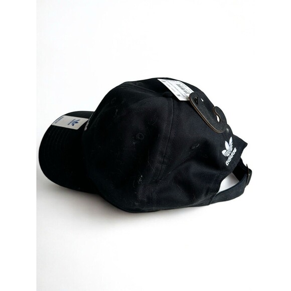 Adidas Originals Womens Black Strapback Hat Adjustable Logo Cap - Picture 7 of 13